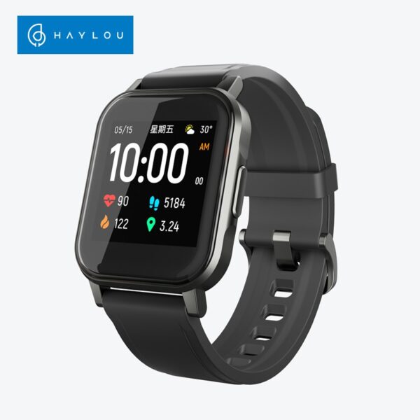 Haylou LS02 1.4 inch Large HD Screen Smart Watch Bluetooth 5.0 Long Standby Wristwatch (black)