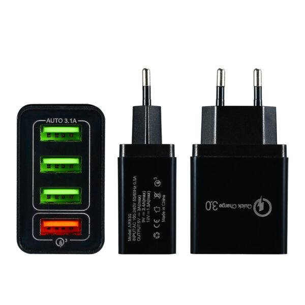 2020 Hot Selling 4 Usb Charger 3A QC 3.0