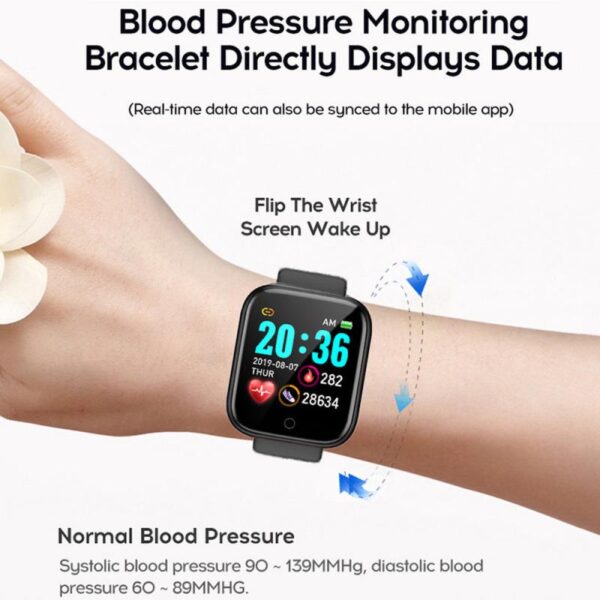 Smart Bracelet Bluetooth Sport, Health Wristband Waterproof Black - Image 2