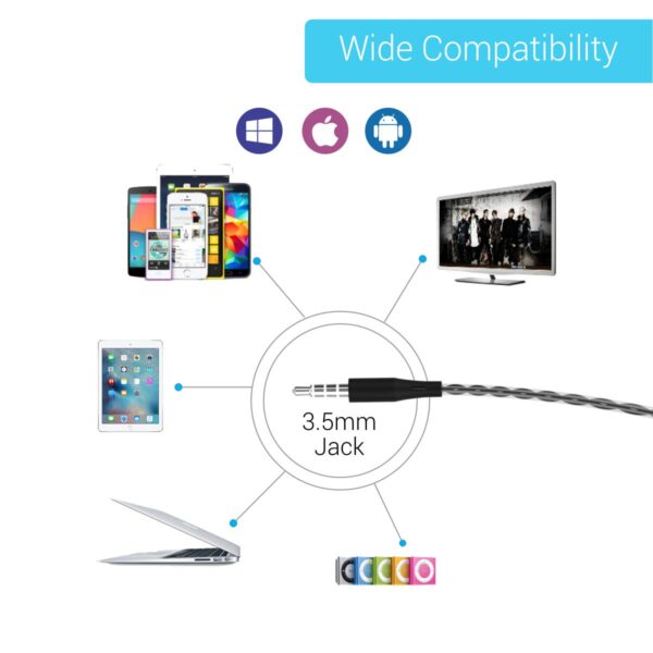 Portronics Wired handsfree magnetic 3.5mm - Image 6