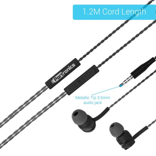 Portronics Wired handsfree magnetic 3.5mm - Image 7