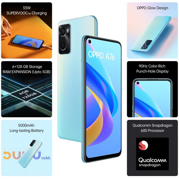 Oppo A76 6GB 128GB with official warranty - Image 3