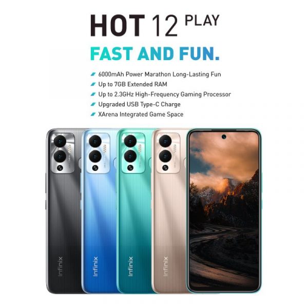 Infinix Hot 12 Play 4GB 64GB with official warranty