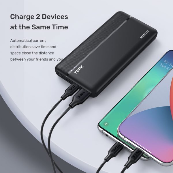 TOPK 18W QC3.0 PD 10000mAh Power Bank i1015P Fast Charging USB Type C Portable Mobile Charger Power bank - Image 3