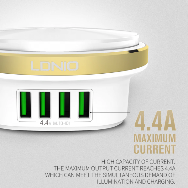 Ldnio LED Press Lamp with 4-Port USB Chargers - Image 4