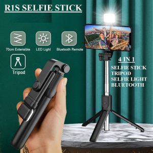 R1S 3 in 1 Bluetooth Remote Control Tripod Selfie Stick