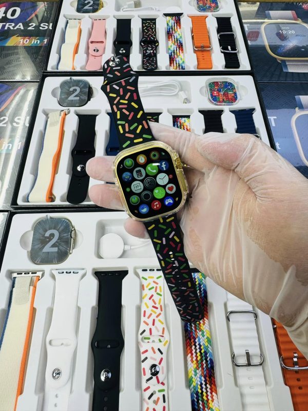 i40 Ultra2 Suit 7 Sets Colorful Straps Smart Watch - Image 6