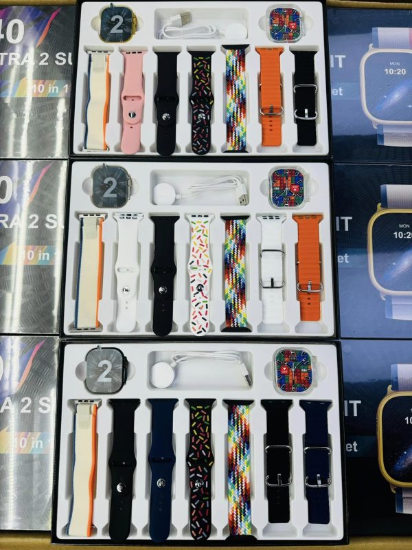 i40 Ultra2 Suit 7 Sets Colorful Straps Smart Watch - Image 2