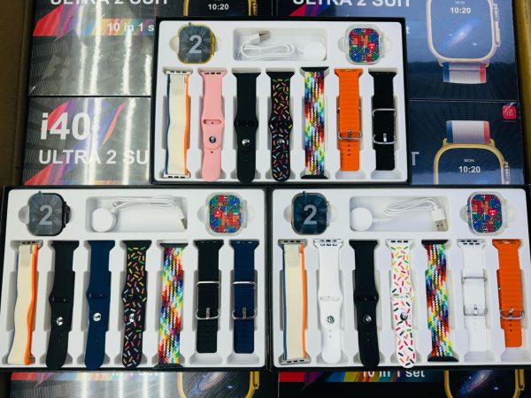 i40 Ultra2 Suit 7 Sets Colorful Straps Smart Watch - Image 4