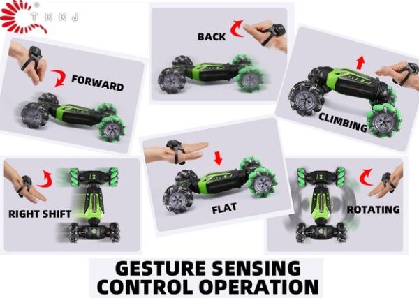 RC Dazzle Light Twist Car - Radio Controlled 4WD Stunt Car - Offroad - TKKJ - Transformer car with hand and Remote controllable - Image 2