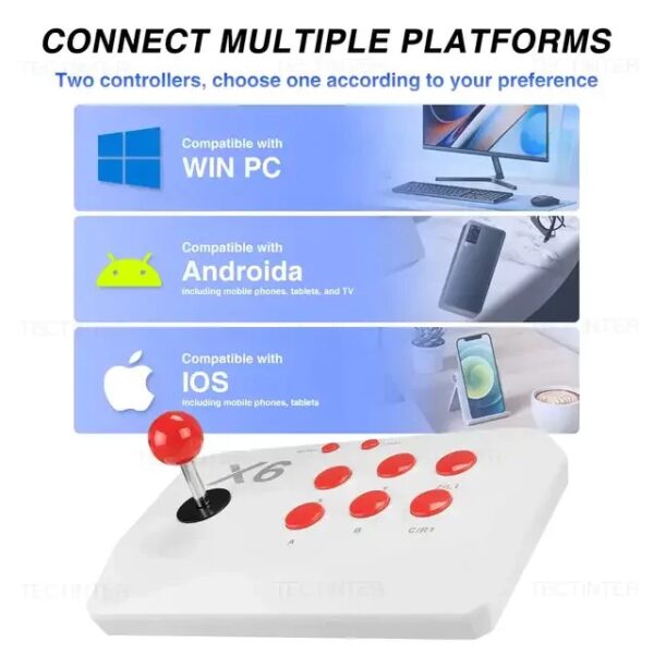 X6 Game Console with Double Arcade Joystick 64GB 20000 Games - Image 3