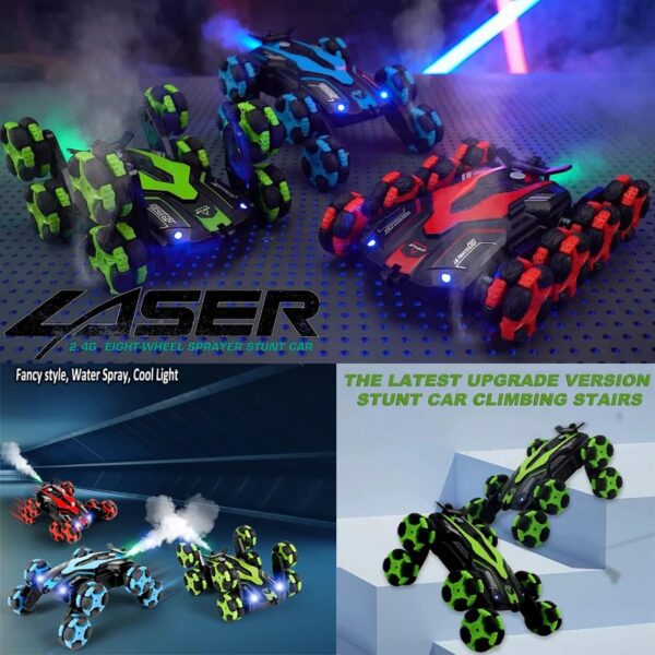 8 Wheels Stunt Remote Control Remote Control 2.4GHZ 4WD - Image 2