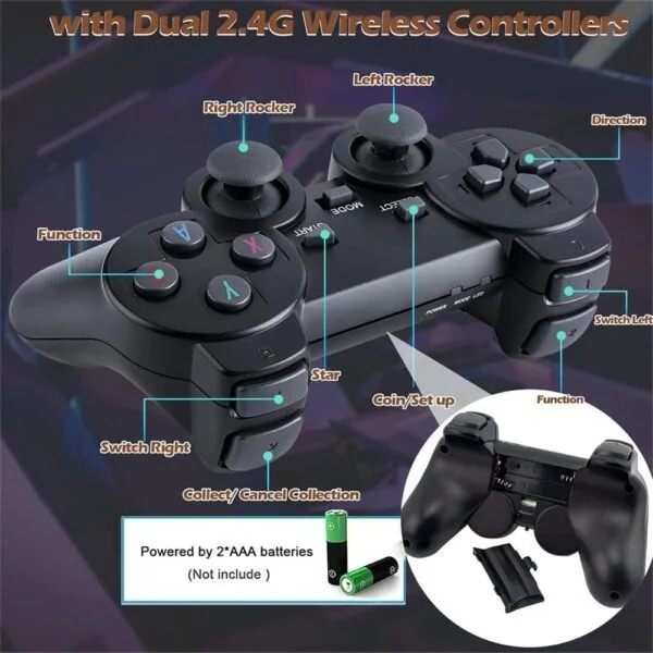 M8 HDMI Game Stick Lite Console 2.4G Wireless Controllers 4K Video Game Retro Box - Image 2
